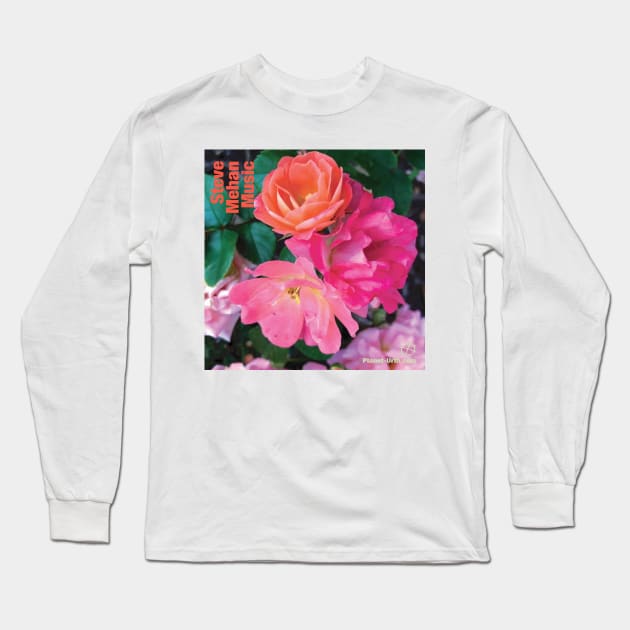 Peach Flower Power Long Sleeve T-Shirt by SteveMehanMusic